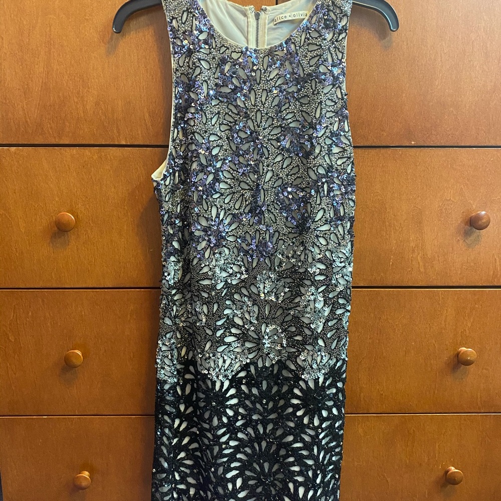 Alice + Olivia sequin sleeveless dress